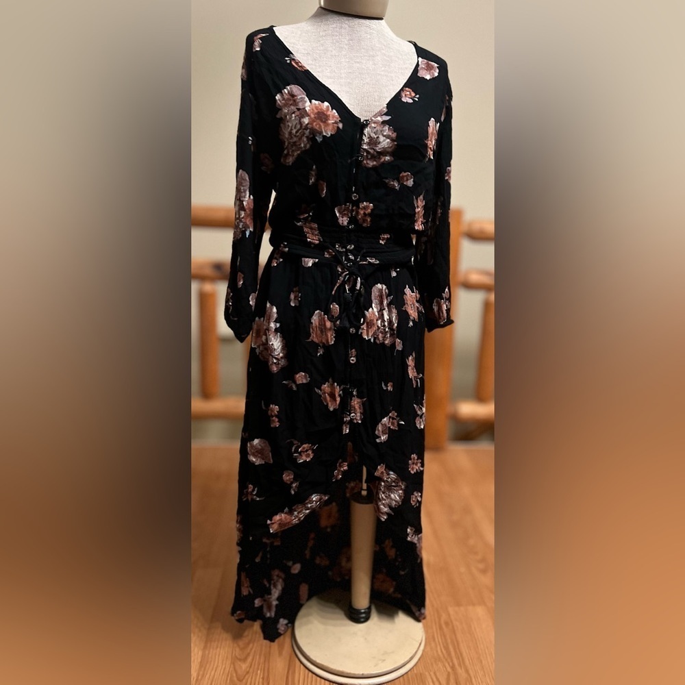 American Rag Boho Floral Hi-Low Maxi Dress – Size M - Picture 3 of 9